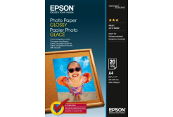 Epson Photo Paper C13S042538, 200 г/м2, A4, 20 бр., лъскав, бял, фотографска хартия