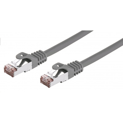Kабел C-TECH CB-PP6F-1 patchcord Cat6, FTP, сив, 1m