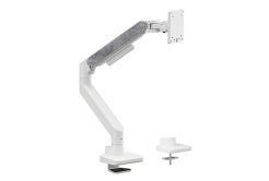 Powerton ERGO MONOA Регулируема стойка за монитор, бяла, 2-20KG, скоба, 17"- 49", 75x75/100x100