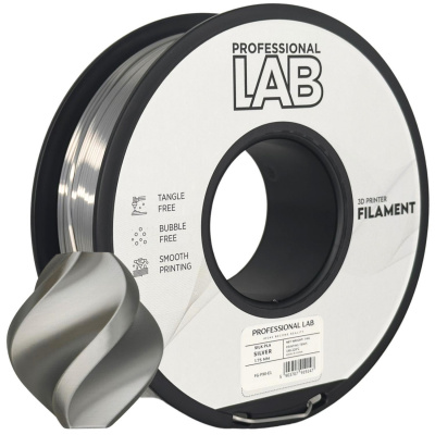 Professional Lab FG-P90-E1, 3D филамент, PLA Silk, 1,75mm, 1000g, Сребрист (Silver)