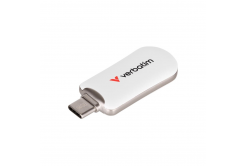 VERBATIM Flash Disk 128GB Plectra USB-C 3.0, bílá