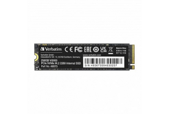 Verbatim 49373 Vi3000, Вътрешен SSD диск, 256GB, M.2, NVMe, 3300 MB/s-R, 1300 MB/s-W, черно