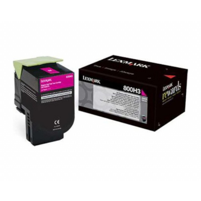 Lexmark 80C0H30 магента (magenta) оригинален тонер