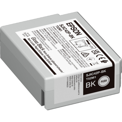 Epson SJIC42P-BK C13T52M140 за ColorWorks, лъскав черен (glossy black) оригинална касета