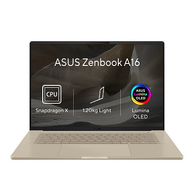 ASUS Zenbook A16/UX3607OA-OLED077W/SD-X2E-94-100/16"/2880x1800/48GB/512GB/Adreno/W11H/Кафяв/2R