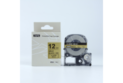 Epson LK-SM12ZW, 12mm x 9m, черен печат / златна основа, съвместима лента