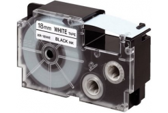 Casio XR-18X1, 18mm x 8m, черен печат/прозрачен фон, оригинален лента