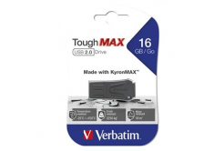 Verbatim 49330 ToughMAX, USB флаш памет, USB A 2.0, 16GB, USB флаш пкомпозитен материал KyronMAX(tm)амет, черно