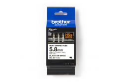 Brother HSe-211E Pro Tape, 5.2 mm x 1.5 m, черен печат / бял фон, оригинална лента