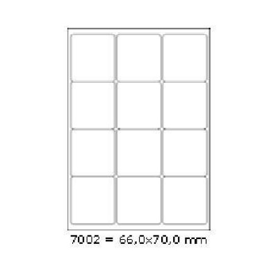 Самозалепващи етикети 66 x 70 mm, 12 етикети A4, 100 листа