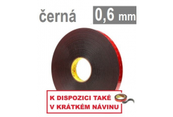3M VHB™ 5925-F, tl. 0,6 mm; černá oboustranně silně lepicí akrylová páska 12 mm x 33 m