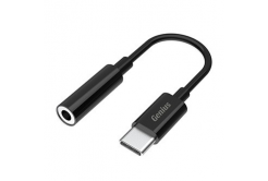 USB/Аудио адаптер, USB C мъжки - жак (3.5mm) женски, стерео, черен, Genius ACC-C100