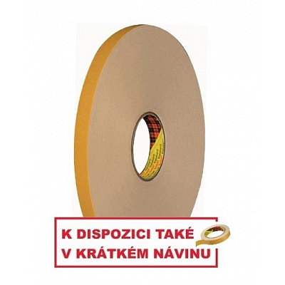 3M 9528W Двустранна монтажна лента от пяна, бяла, деб. 0,8 mm 19 mm x 66 m