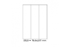 Самозалепващи етикети 70 x 297 mm, 3 етикети, A4, 100 листа