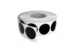 Самозалепващи се етикети Кръгла 20 мм, 2000 бр., Черно хартия за TTR, роля