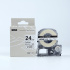 Epson LK-6TBN, ST24KW, C53S656007, 24mm x 9m, черен печат / прозрачен фон, съвместима лента