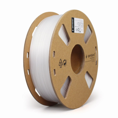 Gembird 3DP-PETG1.75-01-W, 3D филамент, PETG, 1,75mm, 1000g, Бял (White)