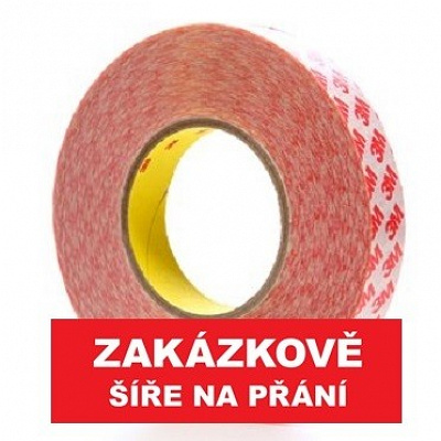 3M™ двустранна лента GPT-020F, прозрачна, деб. 0,2 mm, пластмасов лайнер 1000 mm x 50 m