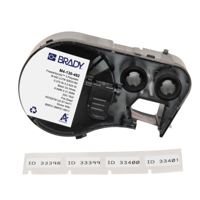 Brady M4-130-492 / 170779, 20.96 mm, Polyester, черно копиране / бял фон