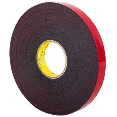 3M VHB 5962-F, 19 мм x 33 м, сиво-черна двустранно лепилна акрилна лента, дебелина 1,5 мм