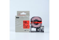 Epson LTS18RW, 18mm x 5m, червен печат / бял фон, съвместима лента