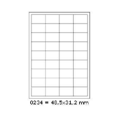 Самозалепващи етикети 48,5 x 31,2 mm, 36 етикети A4, 100 листа