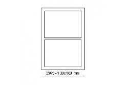 Самозалепващи етикети 180 x 130 mm, 2 етикети, A4, 100 листа