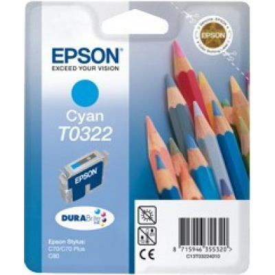Epson T032240 циан (cyan) оригинална касета