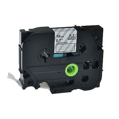 Съвместима лента с Brother TZ-145 / TZe-145, 18mm x 8m, бял печат / прозрачен субстрат