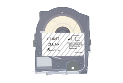 Max LM-505T, 5mm x 8m, прозрачен съвместима лента