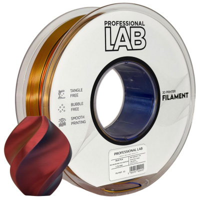 Professional Lab FG-P107-E1, 3D филамент, PLA Silk, 1,75mm, 1000g,  Tri Color, Многоцветен (Red, Yellow, Blue)