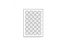 Самозалепващи етикети 40 mm, 24 етикети A4, 100 листа, кръгли
