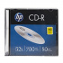 HP CD-R, CRE00085-3, 69310, 10-pack, 700MB, 52x, 80 минути, 12cm, без опция за печат, тънък корпус, за архивиране на данни, повредена опаковка