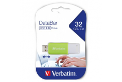Verbatim 49454 DataBar, USB флаш памет, USB 2.0, 32GB, зелен