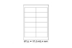 Самозалепващи етикети 97 x 42,4 mm, 12 етикети A4, 100 листа
