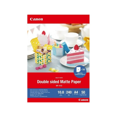 Canon Matte Photo Paper MP-101D 4076C005, 240 г/м2, A4, 50 бр., мат, мастиленоструен, бял, фотографска хартия