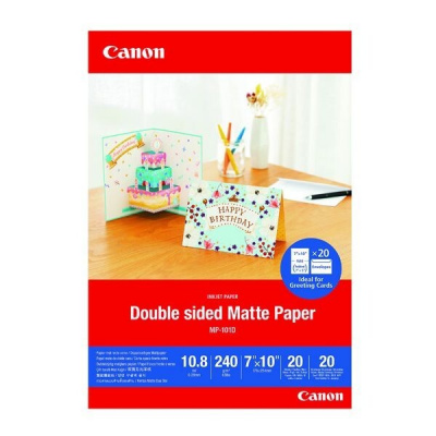 Canon Matte Photo Paper MP-101D 4076C006, 240 г/м2, 7x10см, 20 бр., мат, мастиленоструен, бял, фотографска хартия