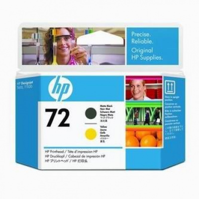 HP C9384A, 72 матово черно/жълто (matte black/yellow) оригинална печатаща глава