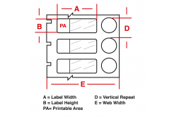 Brady BPT-606-461 / 217071, термо хартиени етикети, 25.40 mm x 9.53 mm