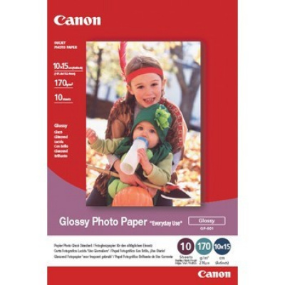 Canon Glossy Photo Paper GP-501 0775B003, 200 г/м2, 10x15см, 100 бр., лъскав, бял, фотографска хартия