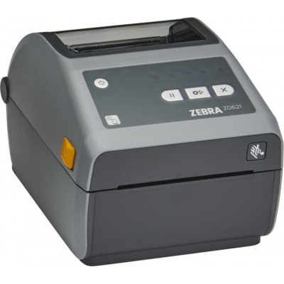 Zebra ZD621d ZD6A043-D4EL02EZ DT, 12 точки/мм (300 dpi), принтер за етикети, RTC, USB, USB Host, RS232, BT, Ethernet, Wi-Fi, фреза, сив (Наследник GC420t)