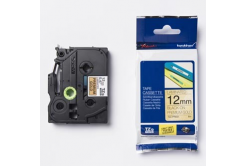 Brother TZ-PR831 / TZe-PR831, 12mm x 8m, черен печат / златна фон, оригинална лента