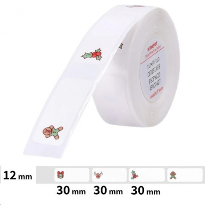 Niimbot A2A88988601, 12x30mm, 210 бр, Коледа, самозалепващи се етикети
