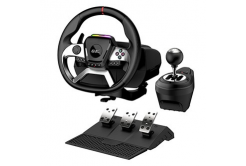 Волан Genius GX Gaming SpeedMaster X5 FF, волан с педали и скоростен лост, USB-C, черен, PC, PS4, XBOX One