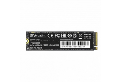 Verbatim 49375 Vi3000, Вътрешен SSD диск, 1000GB, M.2, NVMe, 3300 MB/s-R, 3000 MB/s-W, черно