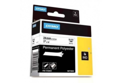 Dymo 1734523 Rhino, 24mm x 5,5m, черен печат/бял фон, оригинална лента