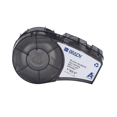 Brady M21-17-423 / 152096, 25.40 mm, Polyester, черно копиране / бял фон