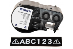Brady M4C-1000-595-BK-WT / 170841, 25.40 mm x 7.62 m, Винил, бял печат / черен фон