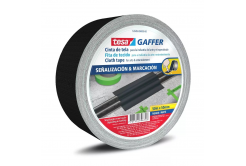 Tesa 53949 Matt Gaffer Tape, черна матова текстилна лента, 50 mm x 50m