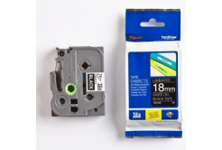 Brother TZ-345 / TZe-345, 18mm x 8m, бял печат/черен фон, оригинална лента